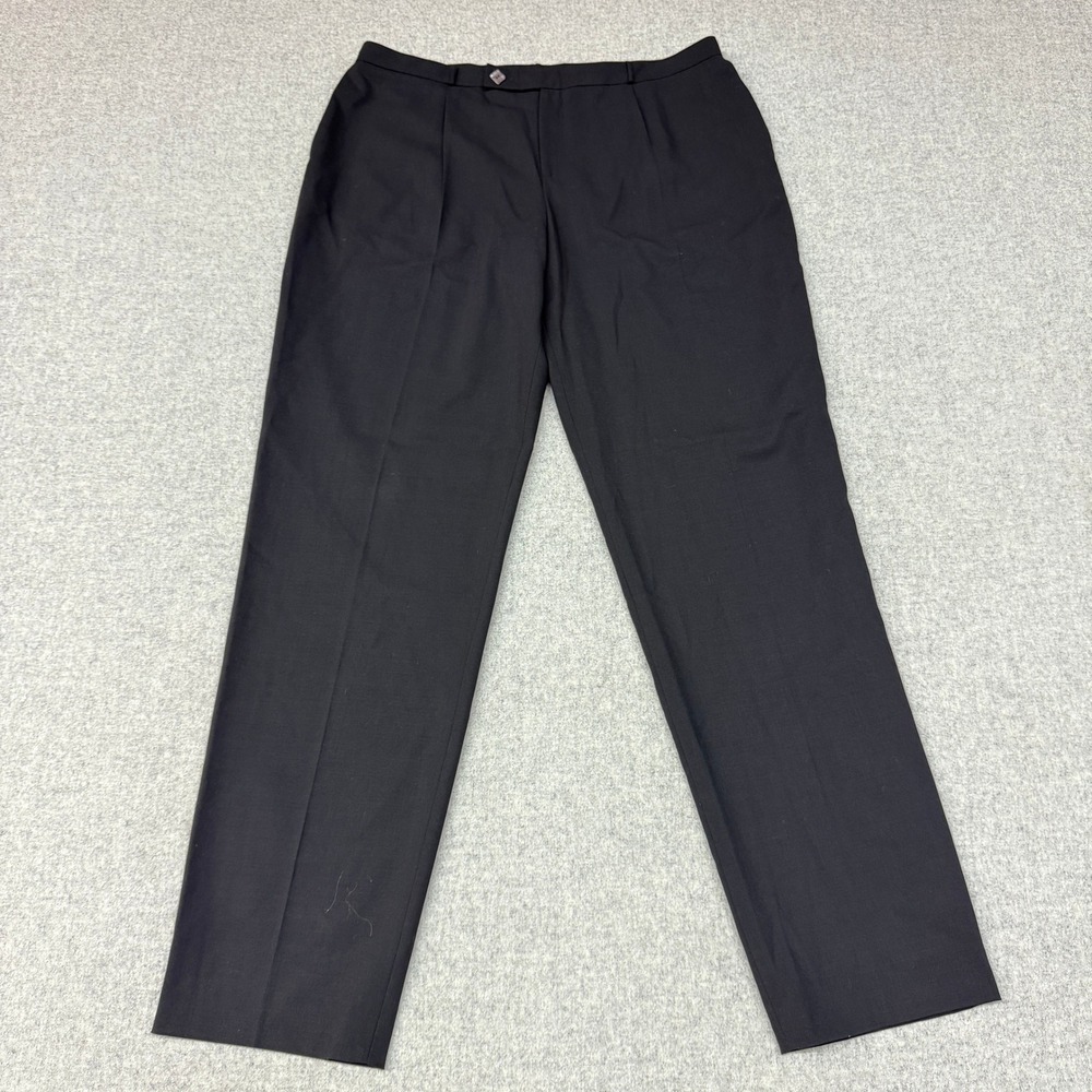 Christian Lacroix Paris Wool Dress Pants 37x34.5 Black Pleated Made in France